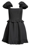 Valentino Crepe Couture Mini Dress - Women's - Silk/virgin Wool In Black