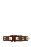 Valentino Garavani Caramel Leather Rockstud Bracelet