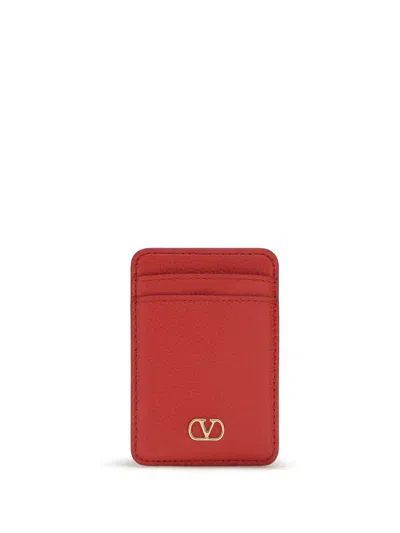 Valentino Garavani Card Case In Red