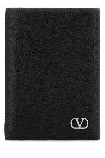 Valentino Garavani Black Leather Card Holder