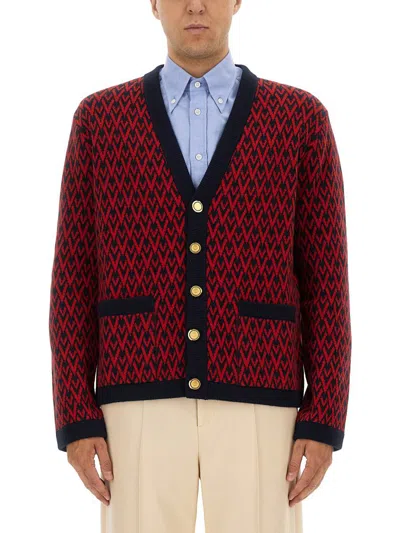 VALENTINO VALENTINO GARAVANI CARDIGAN WITH "TOUTE LA V" PATTERN