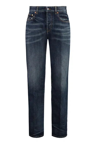 Valentino Garavani Carrot-fit Jeans In Blue
