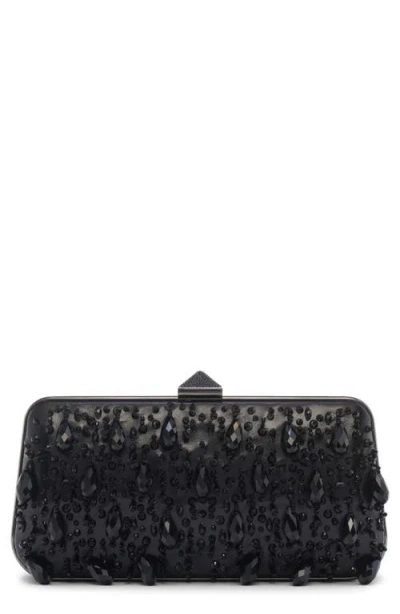 Valentino Garavani Carry Secrets Crystal Embellished Minaudière In 7nm Jet/nero/jet