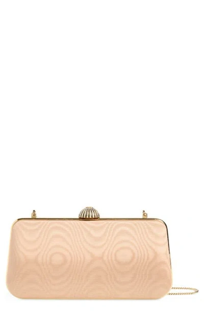 Valentino Garavani Carry Secrets Minaudiere In Moiré Fabric Woman Pink/crystal Un In Metallic