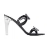 Valentino 105 Rubber Chain Sandals In Black