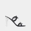 Valentino 105 Rubber Chain Sandals In Black