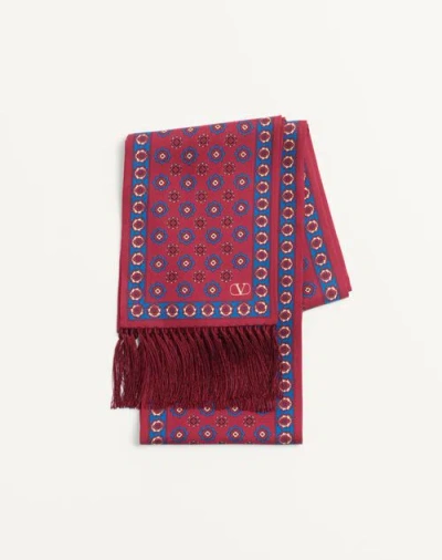 VALENTINO VALENTINO GARAVANI CHAMBER SILK BANDEAU SCARF WITH FRINGE