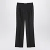 Valentino Black Wool Jeans & Pant In Gray