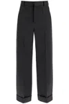 Valentino Garavani Charcoal Wool Pant In Black