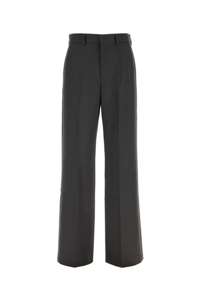 Valentino Garavani Charcola Wool Pant In Black