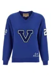 Valentino Garavani Sweatshirt With V And Le Chat De La Maison In Blue