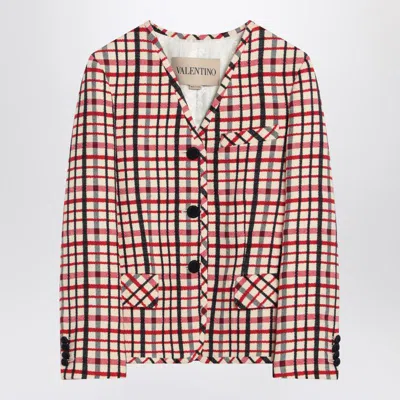 VALENTINO VALENTINO GARAVANI CHECK-PATTERN JACKET IN AND
