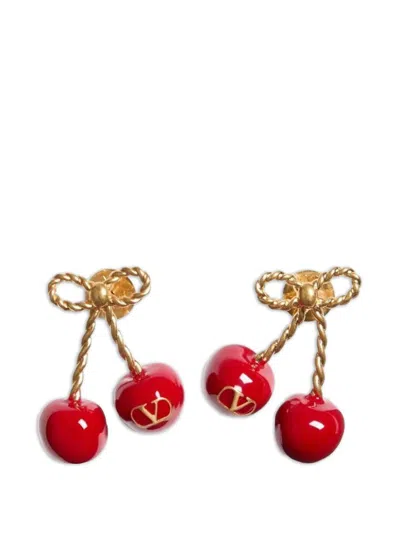 Valentino Garavani Cherryfic Earrings In Red