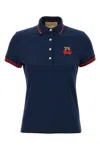 Valentino Garavani Blue Poplin Polo Shirt In Blue