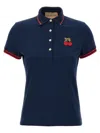 Valentino Garavani Blue Poplin Polo Shirt In Blue