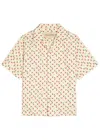 Valentino Garavani Cherryfic Printed Cotton-poplin Shirt In Neutral