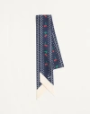 Valentino Cherryfic Silk Bandeau Scarf In Blue/red