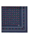 Valentino Cherry Print Polka Dot Border Scarf