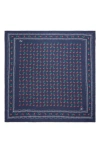 Valentino Garavani Cherryfic Silk Square Scarf In Blue