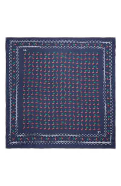Valentino Garavani Cherryfic Silk Square Scarf In Multi