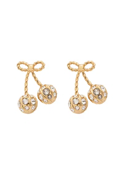 VALENTINO GARAVANI VALENTINO GARAVANI CHERRYFIC SWAROVSKI CRYSTAL-EMBELLISHED EARRINGS