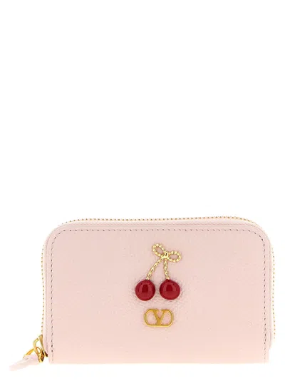 Valentino Garavani Cherryfic Wallet In Pink
