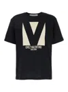 Valentino Crew Neck Short Sleeves T-shirts In Black