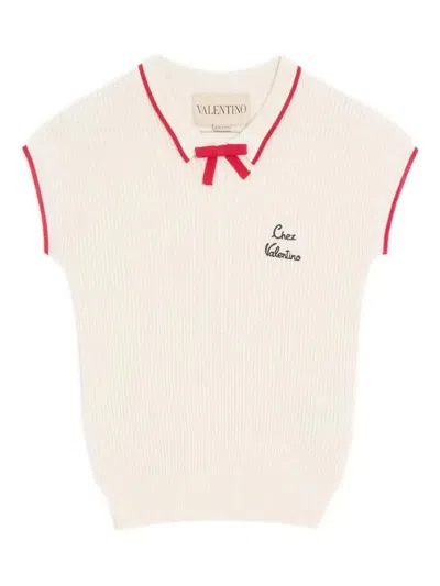 Valentino Garavani Chez Cotton Top Clothing In White