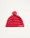 Valentino Garavani Chez Knitted Wool Beanie In Red/ivory