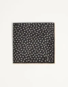 Valentino Garavani Chez Silk Pocket Square Woman Black/butter Uni In Black/butter