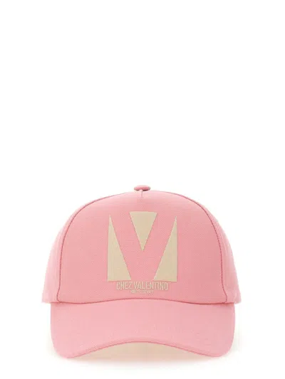 Valentino Garavani Chez Valentine Baseball Hat In Pink