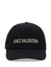 Valentino Garavani Midnight Blue Cotton Baseball Cap In Black