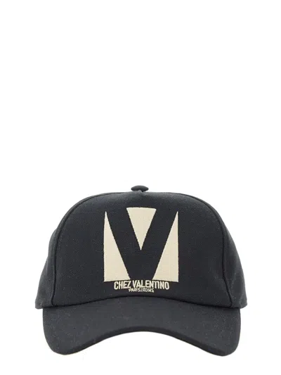 Valentino Garavani Chez Valentine Baseball Hat In Black