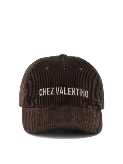 Valentino Garavani "chez Valentino" Baseball Cap In Brown