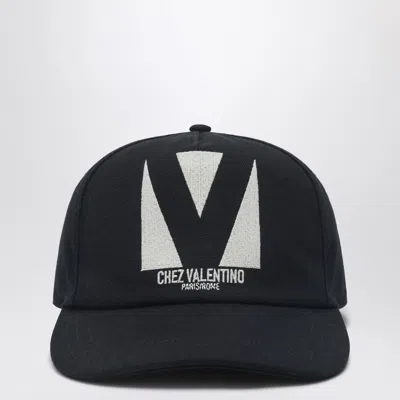Valentino Garavani Chez Valentino Black Baseball Cap