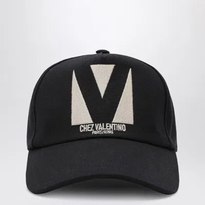 VALENTINO GARAVANI VALENTINO GARAVANI CHEZ VALENTINO BLACK BASEBALL CAP WOMEN