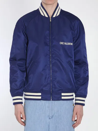 Valentino Garavani Chez  Bomber In Blue