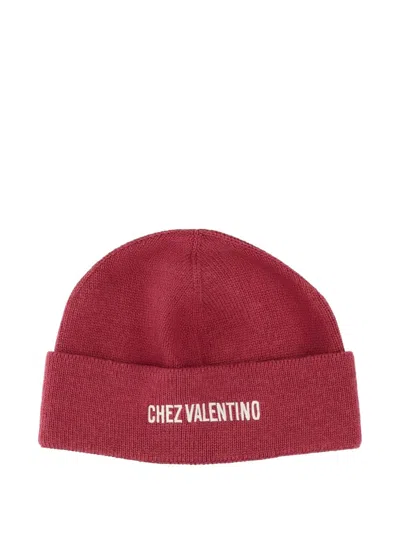 VALENTINO GARAVANI VALENTINO GARAVANI CHEZ VALENTINO COTTON AND WOOL BEANIE