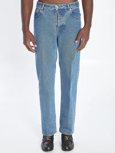 Valentino Garavani Chez  Denim Pants In Blue