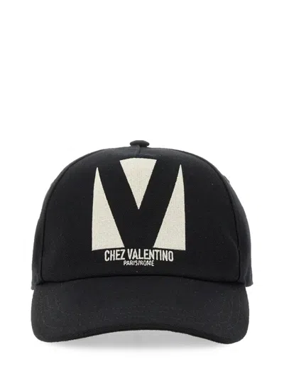 Valentino Garavani Chez Valentino Embroidered Baseball Cap In Black