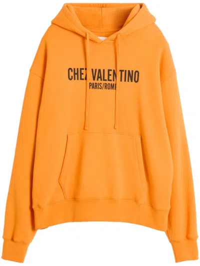 Valentino Men's Chezcotton Hoodie In Orange