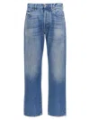 Valentino Blue Washed-effect Denim Jeans In Blue