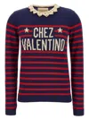 Valentino Knitwear Sweater Asymmetric Neck Design