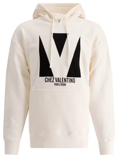 Valentino Garavani Ivory Cotton Sweatshirt In White