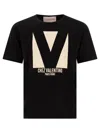 Valentino Garavani Cotton Logo T-shirt In Black
