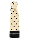 Valentino Silk Foulard With Polka Dot Pattern In White/black