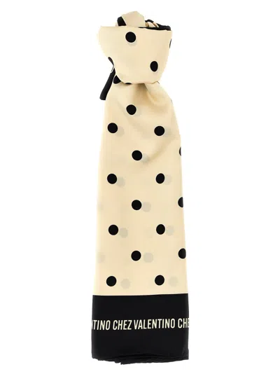 Valentino Garavani Silk Foulard With Polka Dot Pattern In Multicolor