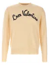 Valentino Beige Embroidered Wool Sweater In White