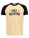 Valentino Sleeve Contrast Graphic Print Crew Neck In Neutral