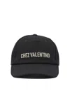 Valentino Garavani Midnight Blue Cotton Baseball Cap In Burgundy